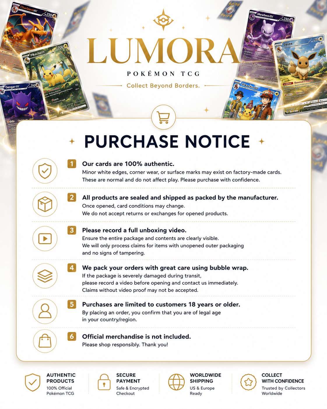 LUMORA purchase notice